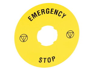 Lovato LPXAU113 Štítek EMERGENCY/STOP