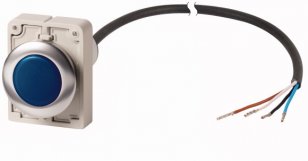 Eaton C30C-FL-B-24-P62 Kompaktní zapuštěná signálka, 24V AC/DC, modrá