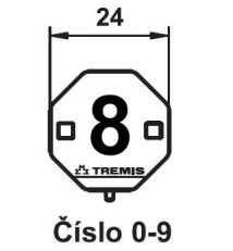 Štítek označení svodu č. 8 plast Tremis VS035