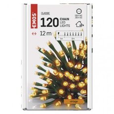 LED vánoční řetěz, 12 m, venkovní i vnitřní, vintage, časovač EMOS D4AV03
