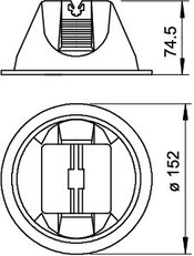 OBO 165 OBG-8 Střešní držák vedení, 8mm, Polyetylén, PE