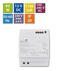Napájecí zdroj 90W, DC12V/7,1A, IP20, na DIN lištu MCLED ML-732.080.11.0