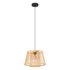 Závěsné svítidlo HYKEHAM 1xE27 bambus/černá 40W IP20 EGLO 43852