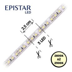 LED pásek 120LED/m 3528 IP20 2800-2900 K bílá 12V 8mm 5m FK TECHNICS 4730788-63