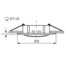 Kanlux 02593 LUTO CTX-DT02B-C/M - Podhledové bodové svítidlo