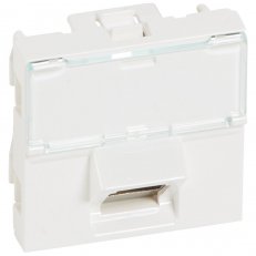 MOSAIC DATOVÁ ZÁSUVKA 1XRJ45 STP CAT.6 2MODULOVÝ 45° LEGRAND 076507