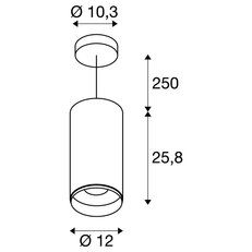 NUMINOS XL PHASE, závěsné svítidlo černé 36 W 2700 K 60° SLV 1005707