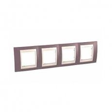 Schneider MGU6.008.576 Krycí rámeček Plus čtyřnásobný,Mauve/marfil