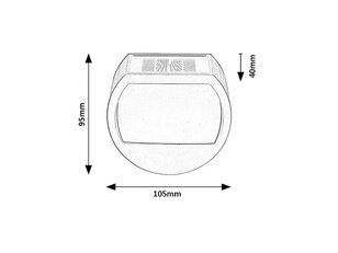 NARMADA LED 0,5W IP44 černá 4000K 13lm RABALUX 77004