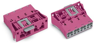 Zástrčka Snap-In 4pól. Kód. B Růžová WAGO 770-794