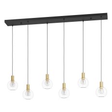 Závěsné svítidlo TERQUE LED -L-1380 černá/MS-GEB/KLAR 6X5,4W EGLO 390281