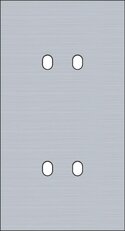 2násobný čelní panel, svislý, NIKO Toggle alu GREY BRUSHED 155-57852