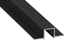 Hliníkový profil AL-PROFIL GAUDI BLACK 2M (10-0965-20) GREENLUX GXLP2053