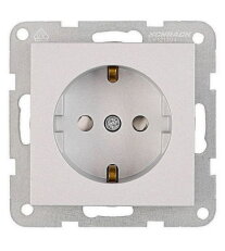 Zásuvka SCHUKO bezpečnostní clonka, šroubové svorky,stříbrná SCHRACK EV121304--