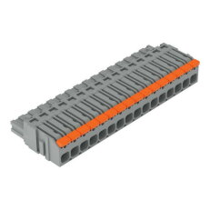 1vodičová pružinová svorkovnice, Páčka, Push-in CAGE CLAMP, Šedá