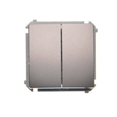 Přepínač dvojitý střídavý, řazení 6+6, 10AX, 250V~, Inox BMW6/2.01/21