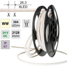 LED pásek SOB WW, 304LED/m, 19W/m,5M