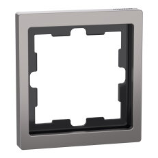 Krycí rámeček, Merten D-Life kov, jednonásobný, nikl, kov SCHNEIDER MEG4010-6550