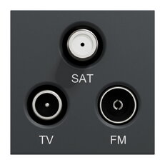 Zásuvka NOVÁ UNICA R/TV/SAT s F-konektorem koncová, 2M, Antracit