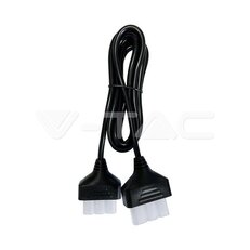 Power Cable With 2 Plugs Black 2m 3x0,75mm2, V-TAC SKU10181
