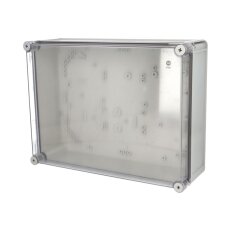 Krabice SolidBOX 68271 IP65 440x330x145mm průhledné víko hladké boky FAMATEL