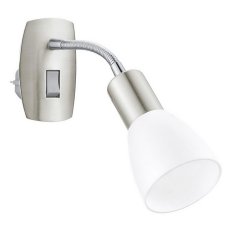 Bodové svítidlo do zásuvky DAKAR 3 1xE14 matný nik/bílá 25W IP20 EGLO 92935