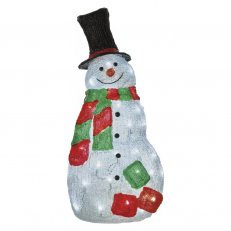 LED vánoční sněhulák, 61cm, venkovní, teplá bílá, s časovačem Emos