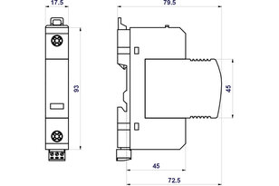 Svodič rázového přepětí PIIIM-275 DS Vseries SPD typ 2 HAKEL 27005