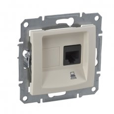 Sedna Zásuvka datová 1xRJ45 kat.6 STP, Beige SCHNEIDER SDN4900147