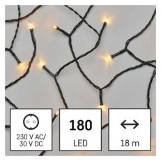 LED vánoční řetěz, 18 m, venkovní i vnitřní, vintage, časovač EMOS D4AV04
