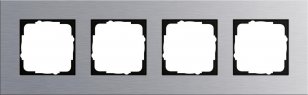 Krycí rámeček 4x Esprit hliník GIRA 021417