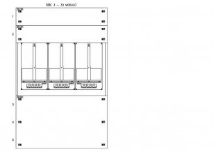 Konstrukce elektroměrová 3-24, 1-řadá, plastové panely SCHRACK CSIL125324