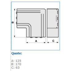 Plochý roh pro podparapetní systémy - bílá, 120x60 IBOCO I-NPAN 120X60 W 02505