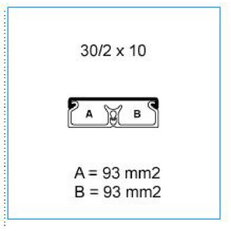 TMC 30/2X10 W 00617 Minikanál s čelním víkem 30/2x10 - bílá