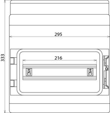 Izolační plastová rozvodnice IP 54, montáž na stěnu šířka 12 modulů DEHN 902316