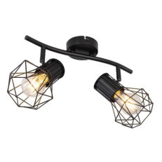 Nástěnné svítidlo PRISKA černá 2xE27, max. 40W 230V GLOBO 54017-2