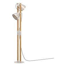 Stojací svítidlo CAWTON 2xE27 matná ocel/rustikal 2X40W IP20 EGLO 43954