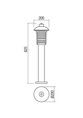 Sloupkové svítidlo NORGE ST H825 E27 42W IP33 CF REDO 9576