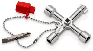 KNIPEX Klíč na rozvodné skříně pro běžné skříně a systémy zavírání 76 mm