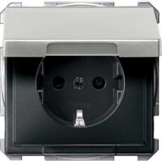 Schneider MTN2310-4146 Zásuvka 250V/16A s bočními zemnícími kontakty,s víčkem