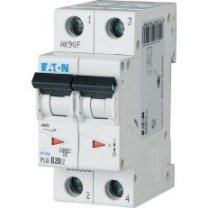 Jistič PL6-D20/2 char D, 2-pólový, 6kA, 20A EATON 286580