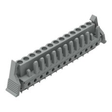 Pružinová svorkovnice THT rovná 5 mm šedá 13pól. WAGO 232-143/039-000