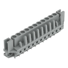 Pružinová svorkovnice THT rovná 5 mm šedá 11pól. WAGO 232-141/047-000