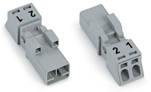 Zástrčka 2pól. Kód. B šedá WAGO 890-252
