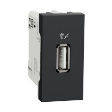 Unica USB 2.0 nabíjecí konektor, 1M, Antracit SCHNEIDER NU342854