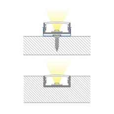 Přisazený AL profil PF, 24x10 mm, včetně MCLED ML-761.339.43.1