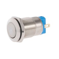Tlačítkový vypínač M12 250V/5A kovový T-LED 113102