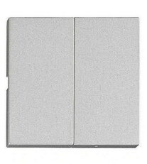 Kryt spínačů a ovladačů dvojitý, stříbrný SCHRACK EV122302--