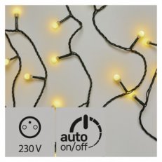 LED vánoční řetěz - kuličky, 8m, teplá bílá, časovač
