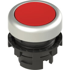 PIZZATO Aretované tlačítko, 20 mm, červené, bez symbolu, chromový kroužek